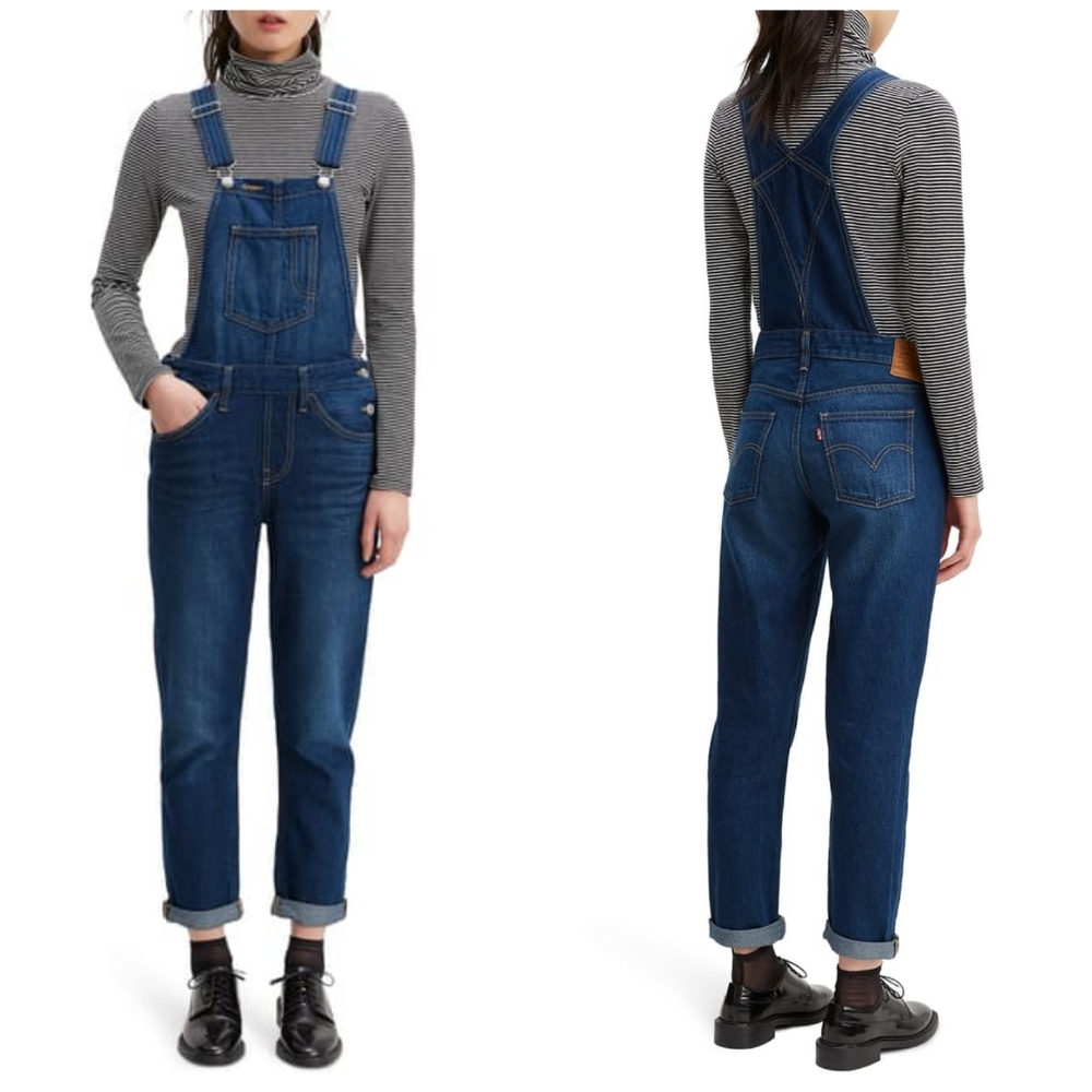 Levi's Big Mouth Denim Jean Overalls Dark Jumpsuit